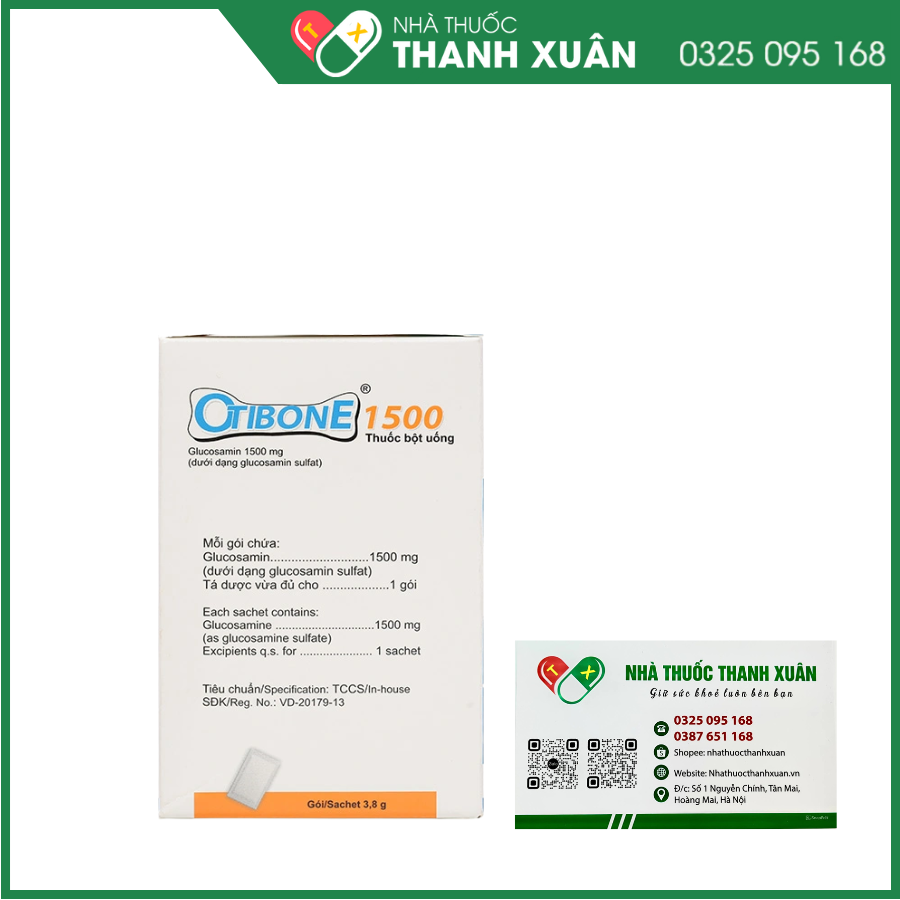 Otibone 1500 giảm các triệu chứng của thoái hoá khớp